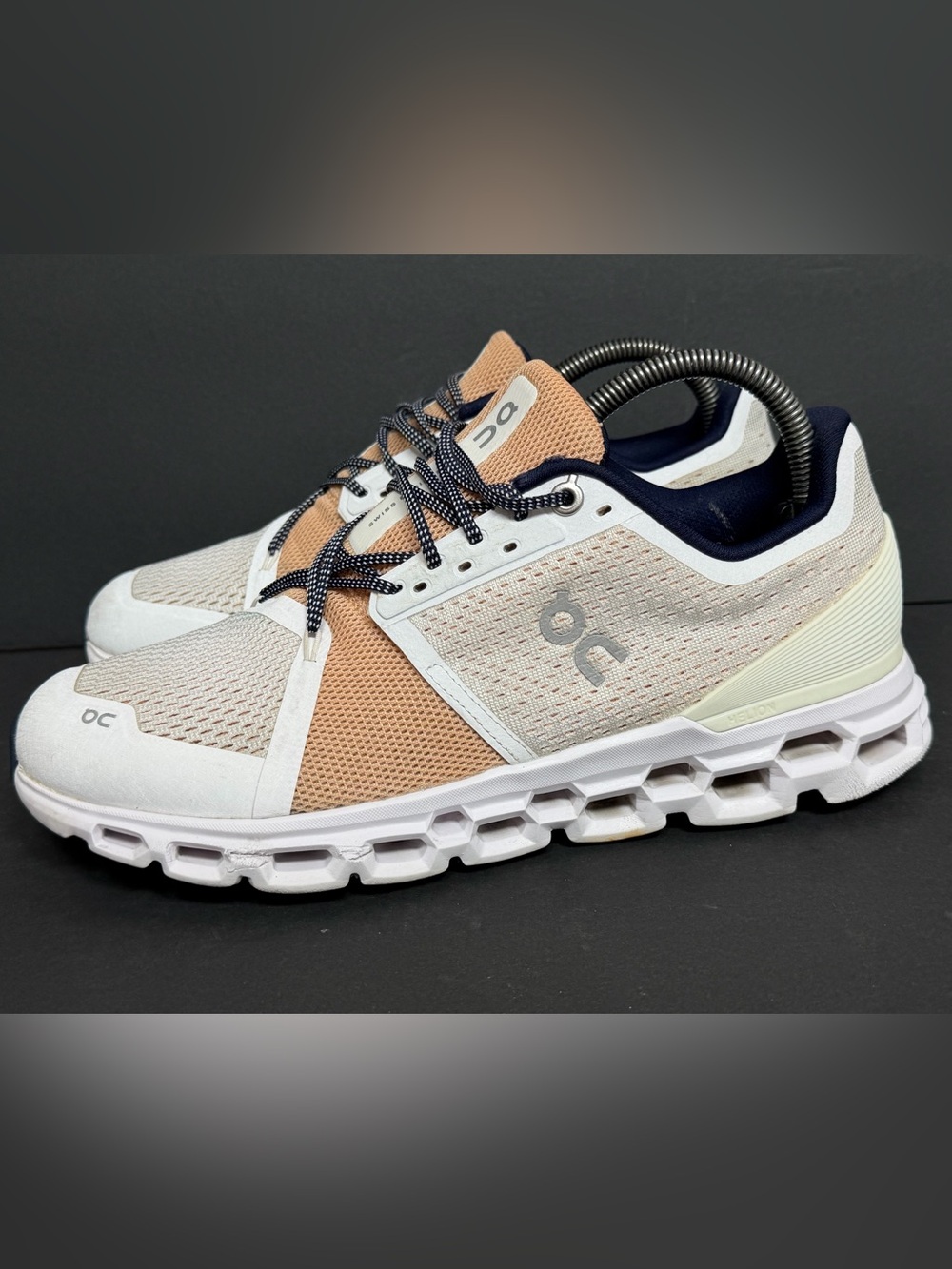 On Cloudstratus Women's Size 9.5 White Almond Running Shoes Sneakers Comfort